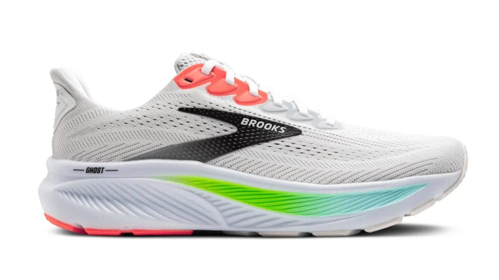 BROOKS GHOST 17 WHITE PINK CLAY GECKO MEN'S