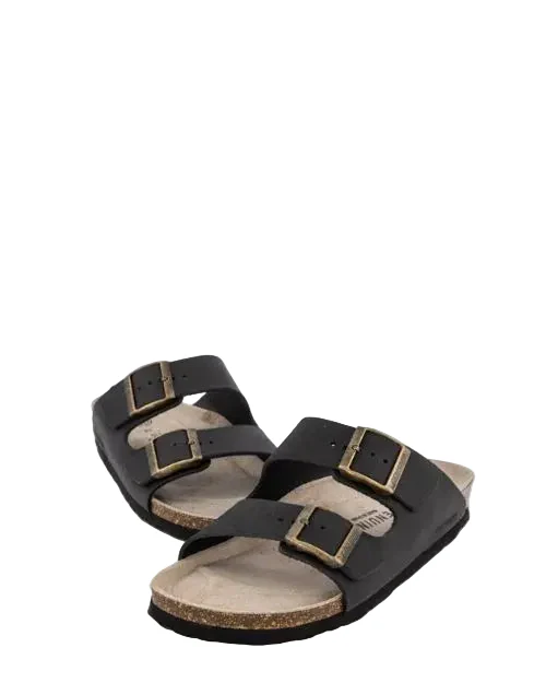 GENUINS HAWAII OILED LEATHER SANDAL BLACK - Image 5