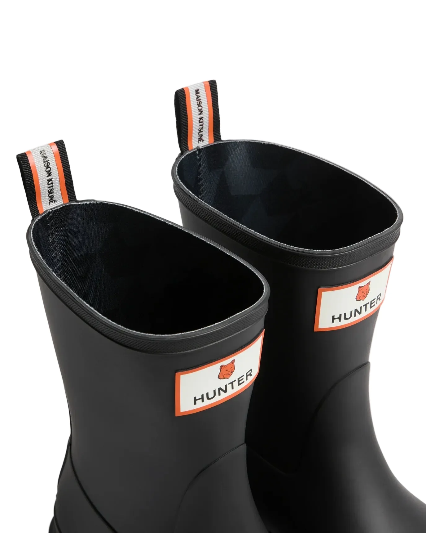 HUNTER x MAISON KITSUNÉ DOWNPOUR SHORT BOOT BLACK UNISEX - Image 7