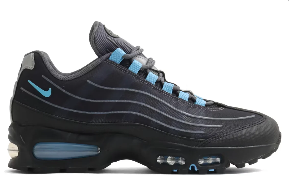 Nike Air Max 95 Big Bubble Tech Black University Blue
