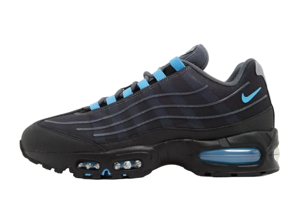Nike Air Max 95 Big Bubble Tech Black University Blue - Image 2