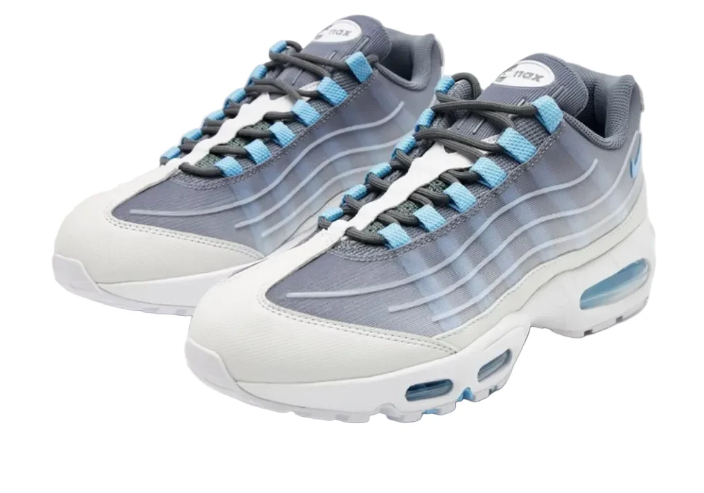 Nike Air Max 95 Big Bubble Tech Smoke Grey Football Blue - Image 3