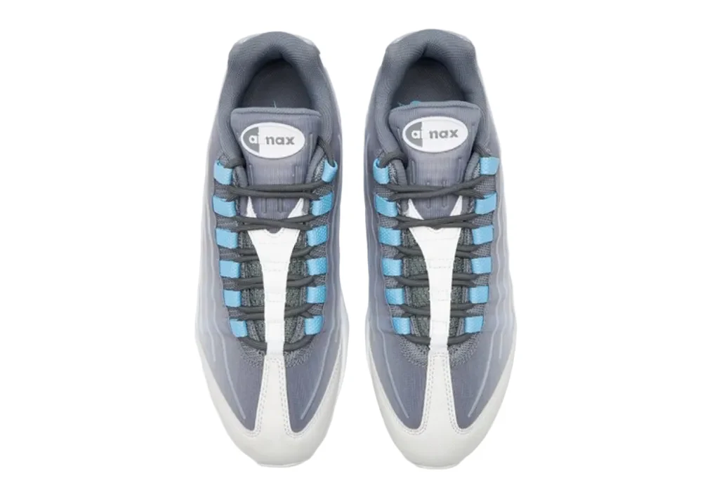 Nike Air Max 95 Big Bubble Tech Smoke Grey Football Blue - Image 5