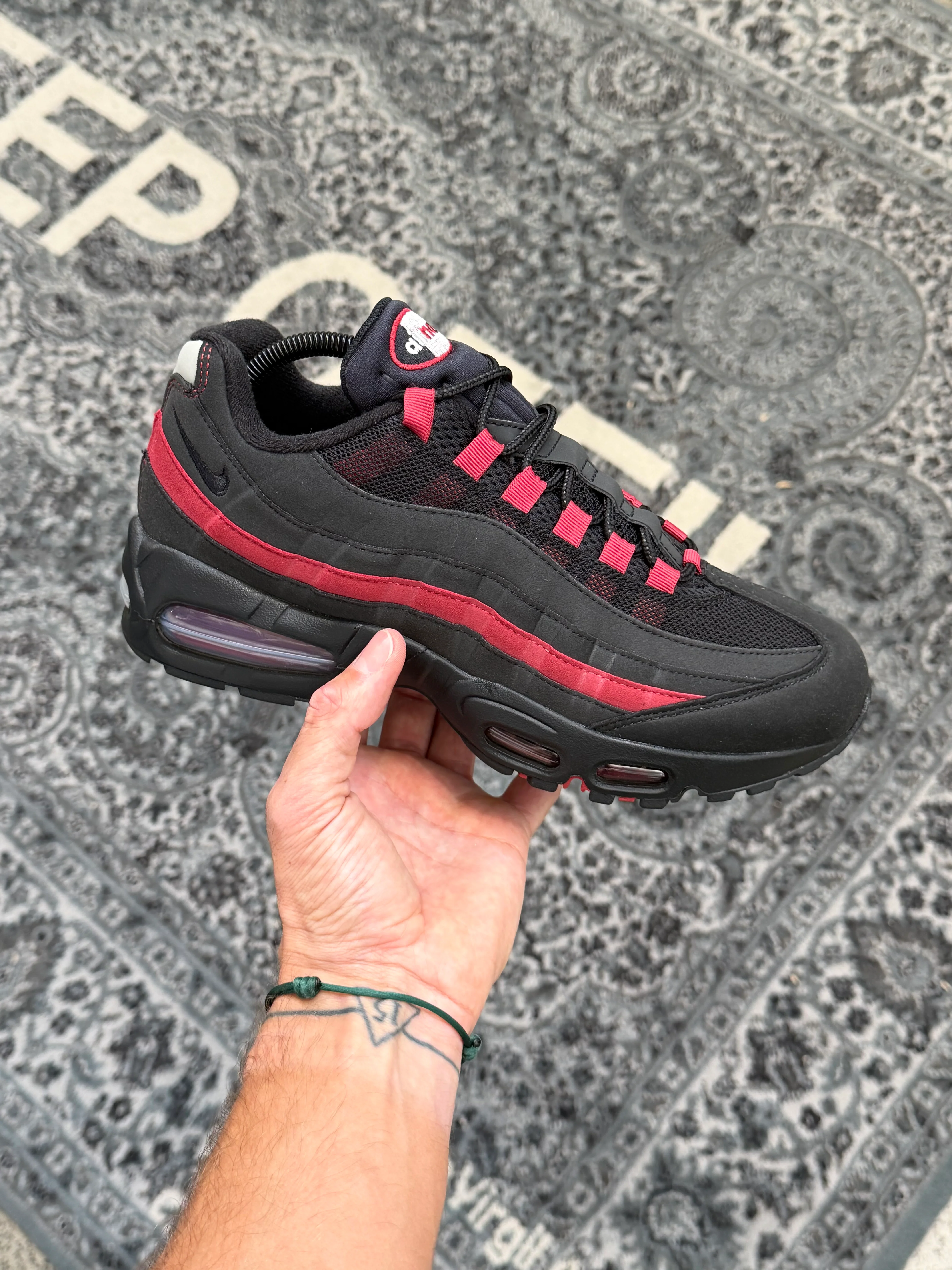 Nike Air Max 95 OG Big Bubble Black Crimson Grey - Image 2