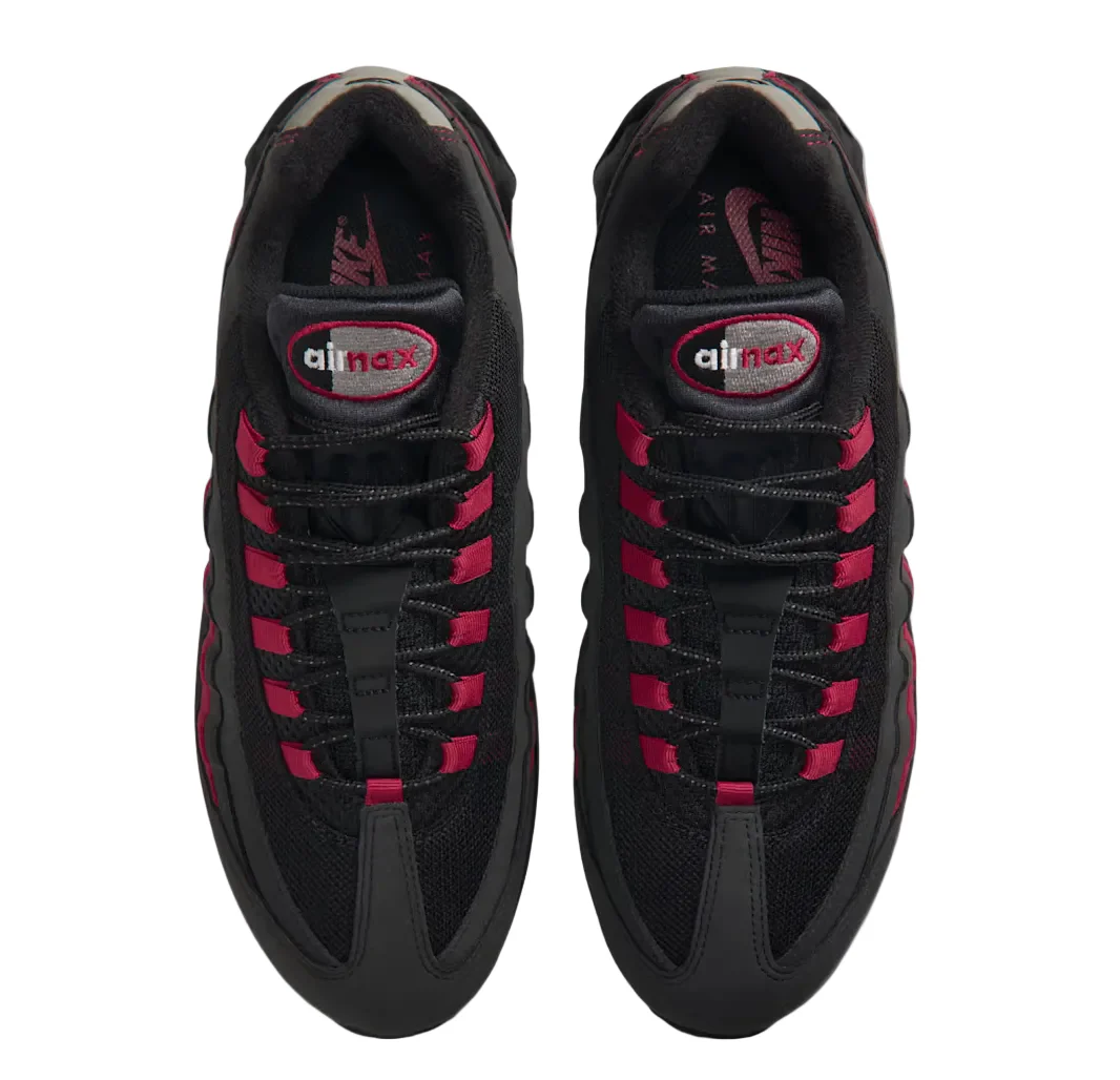 Nike Air Max 95 OG Big Bubble Black Crimson Grey - Image 5