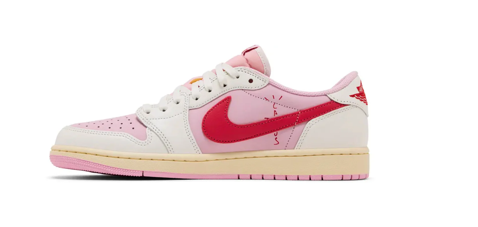 Nike Jordan 1 Retro Low OG SP Travis Scott Sail Tropical Pink - Image 3